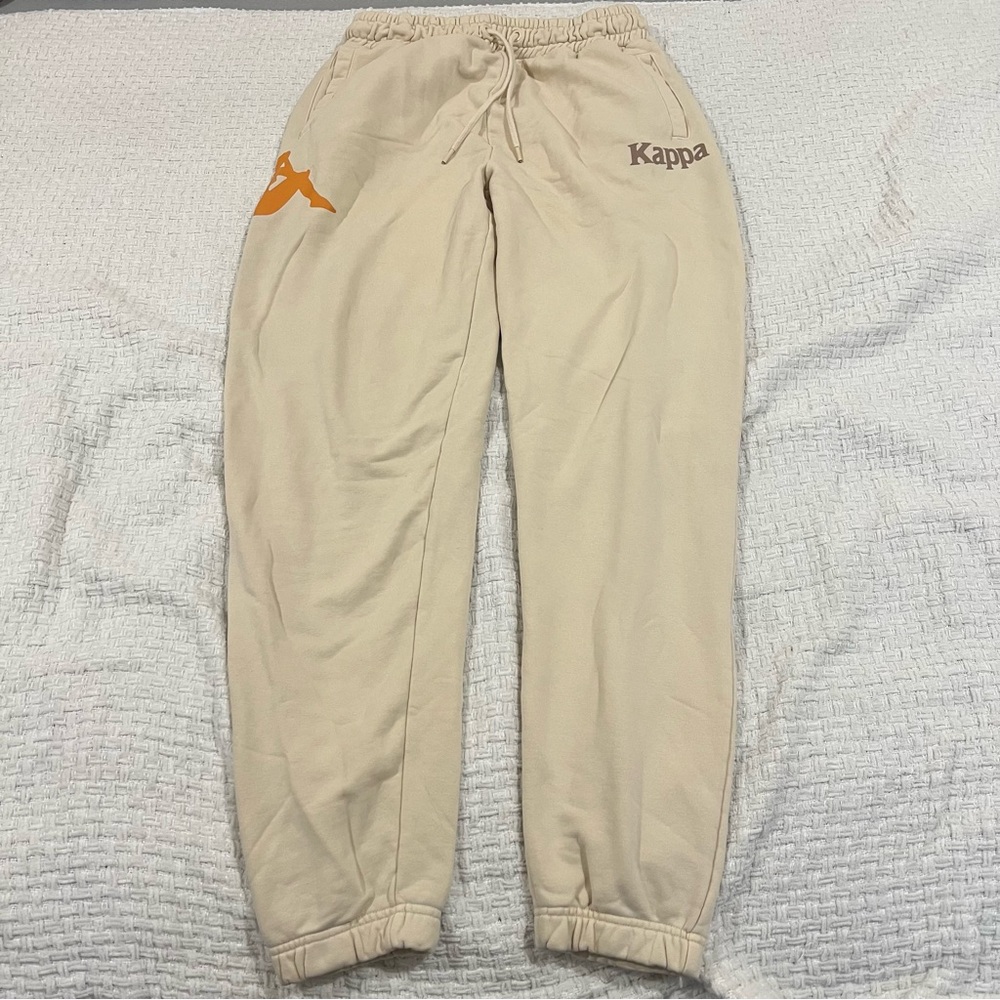 Kappa Women’s Beige Logo Jogger Sweatpants Drawstring XXL